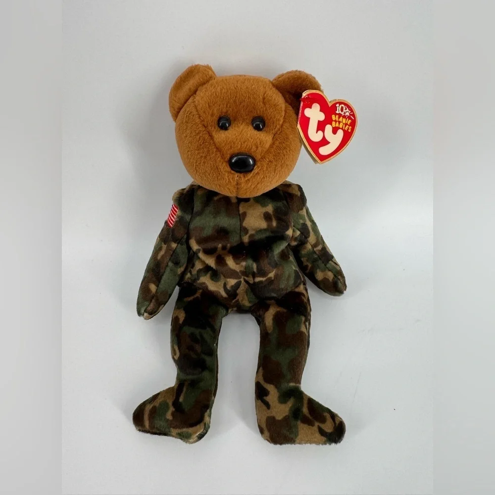 Ty Beanie Bear Military Army